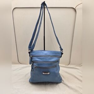 Tyler Rodan Blue Crossbody Organizer Bag | Multi-Pocket Travel Purse